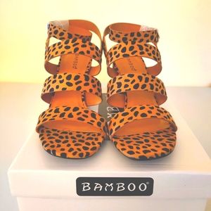 Leopard Sandals. Size 7.5